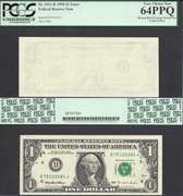 $1 1995 FRN Multiple Errors PCGS Vy Choice New 64 PPQ