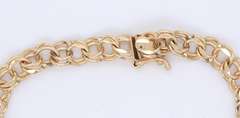 Shining 14KT Double Link Charm Bracelet
