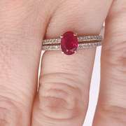 Beautiful 14kt Gold, Ruby, & Diamond Ring