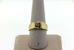 Geometric Solitaire 14k Gold Diamond Ring