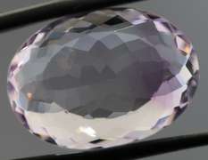 Glittering oval cut 18.37ct pink Amethyst