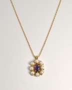 Feminine Amethyst & Pearl Pendant