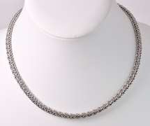 Incredible French Made Braided Necklace in Sterling Silver