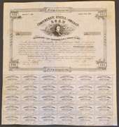 Jan 13 1863 $500 Confederate States Coupon Bond