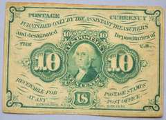 10 Cent First Issue Fractional Currency Note
