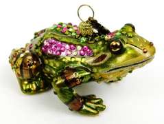 Jay Strongwater Jeweled Toad Ornament with Box