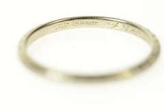 18K White Gold Art Deco Etched Pattern 1.9mm Wedding Band Ring