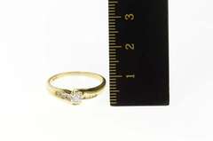 14K Yellow Gold 0.20 Ctw Classic Diamond Bypass Engagement Ring