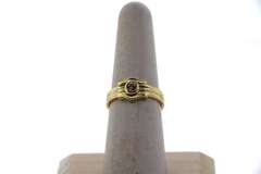 Magnificent Solitaire Diamond Ring with 14k Yellow and White Gold