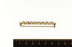 14K Yellow Gold Victorian Cornflower Sapphire Seed Pearl Pin/Brooch