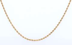 Simple Yellow Gold Curb Link Chain Necklace