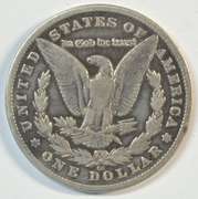 Very scarce 1880-CC Morgan Silver Dollar. Key date