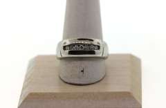 Contemporary 14k White Gold Channel Set Diamond Ring