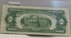 1928-G $2 US Note, lite circ, first yr sm size