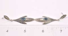 Blue Gemstone Earrings in Sterling Silver