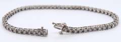Elegant White Gold Illusion Set Diamond Tennis Bracelet