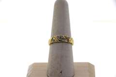 Diamond Crusted 14k Gold Weave Ring