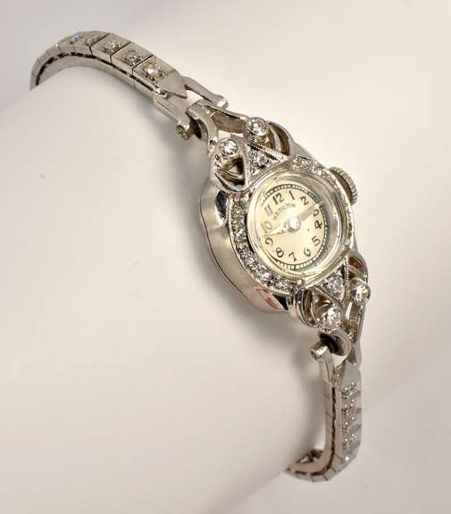 Vintage 14K WG Ladies Hamilton Watch