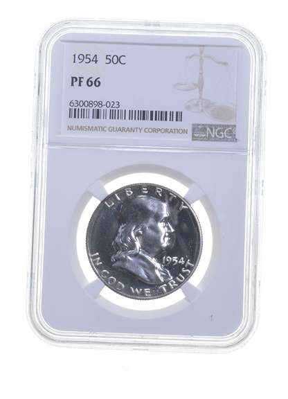 PF66 1954 Franklin Half Dollar - Graded NGC