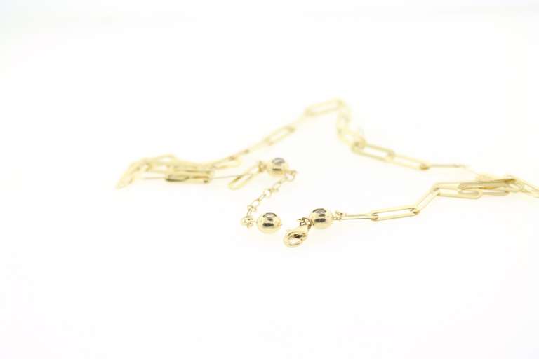 Exquisite 14kt solid gold chain link necklace