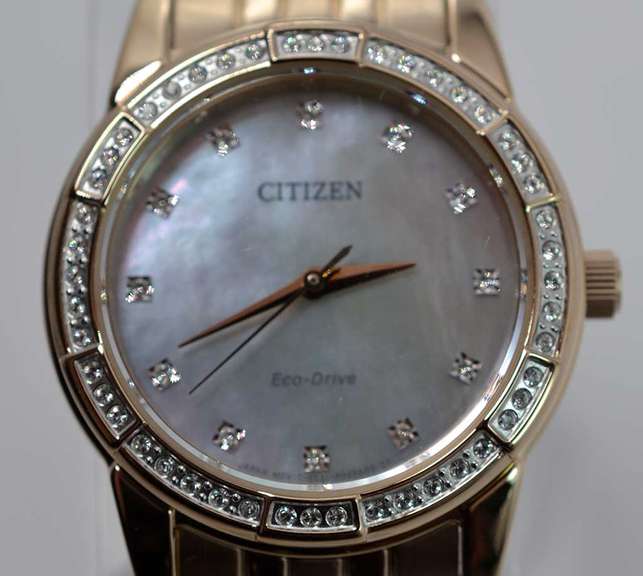 Citizen Eco Drive Ladies Crystal Accented Pre-Owned.