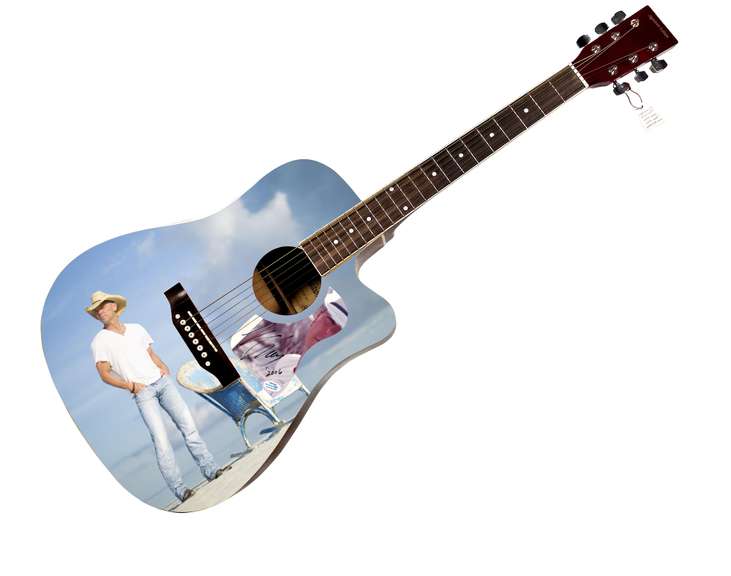 Kenny Chesney Autographed Signed Custom Graphics Guitar ACOA