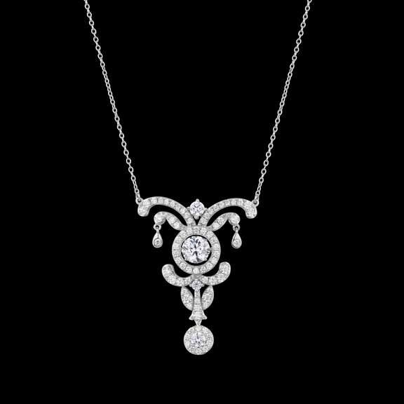 Silver, Platinum Plating Vintage Pendant