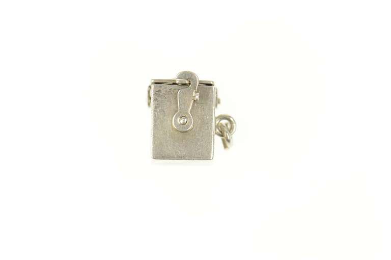 Sterling Silver 3D Articulated Jack in the Box Kids Toy Charm/Pendant