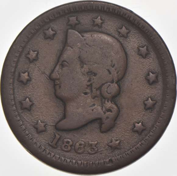 1863 J. D. Diffenbaugh Civil War Token IL 320C