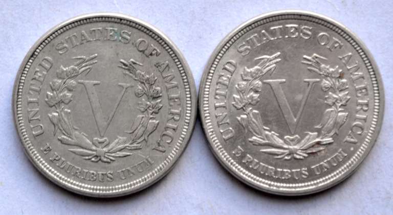 2 1883 No Cents V Nickels