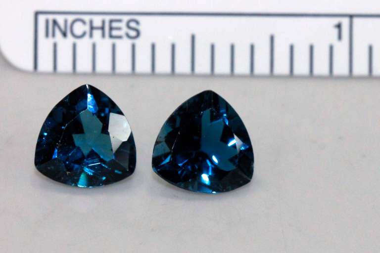 Compelling London Blue Topza Pair - 3.66 cts.