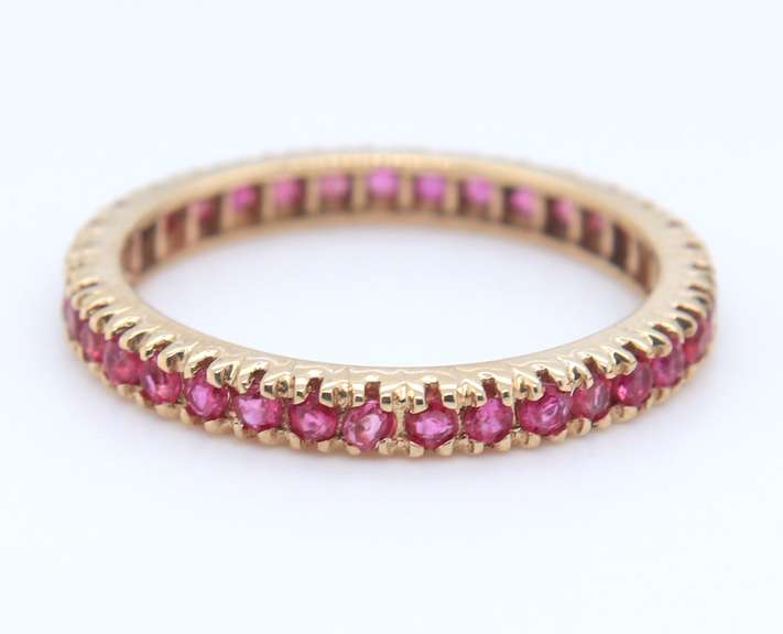 Handsome Pair of Ruby Eternity Band