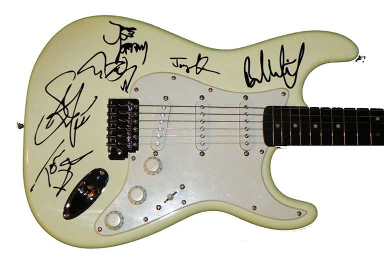 Aerosmith Autographed Facsimile Signed Guitar