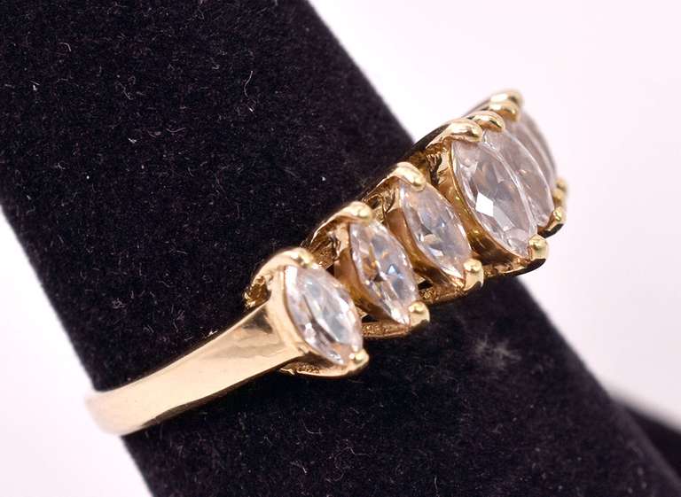Stunning CZ Ring in Yellow Gold