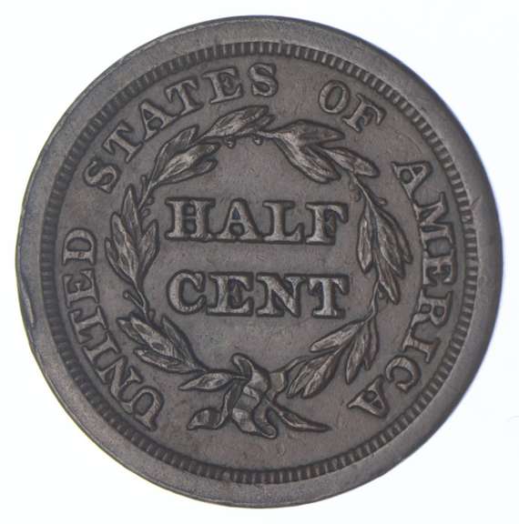 1851 Braided Hair Half Cent