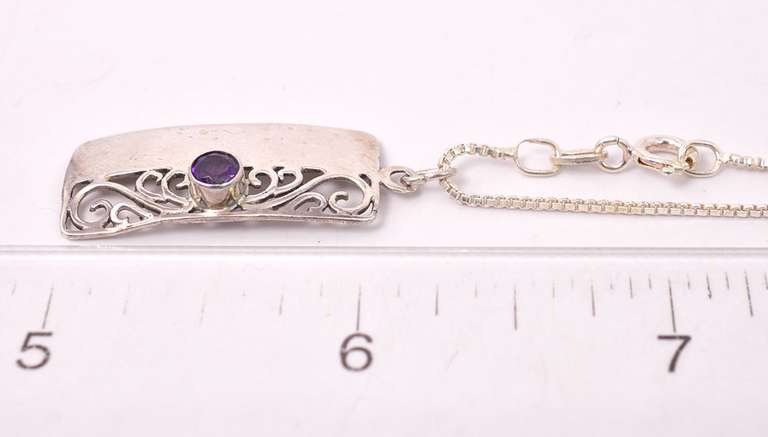 Amazing Amethyst Pendant Necklace in Sterling Silver