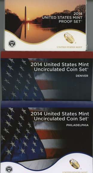 2014 US Proof and 2014 Mint Set in the original packaging