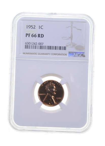 PF66 RD 1952 Lincoln Wheat Cent - Graded NGC