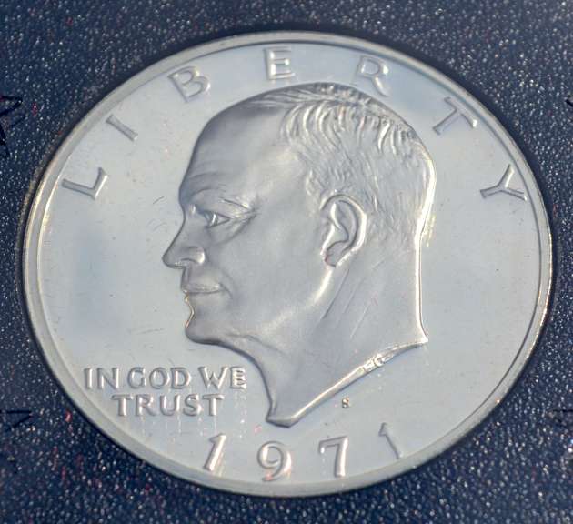 6 Gem Proof 1971 S Ike Silver Dollars