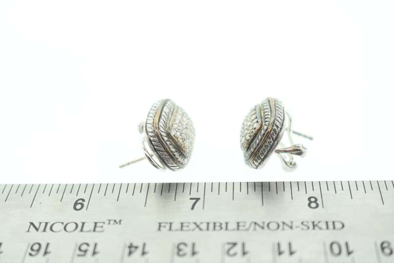 Stunning Sterling and Diamond Earrings