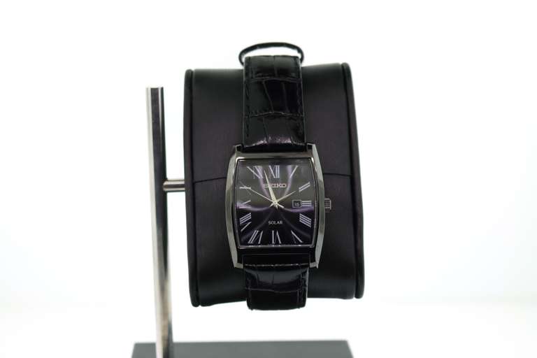 Handsome Seiko Solar Leather Watch
