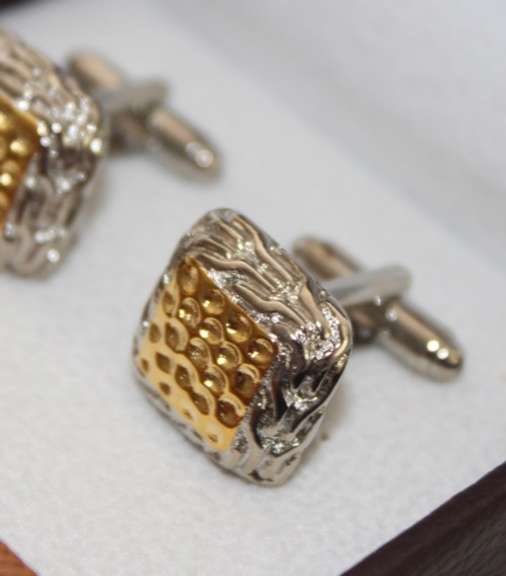 Handsome Pair Jeweled Style Cufflinks By Carelli