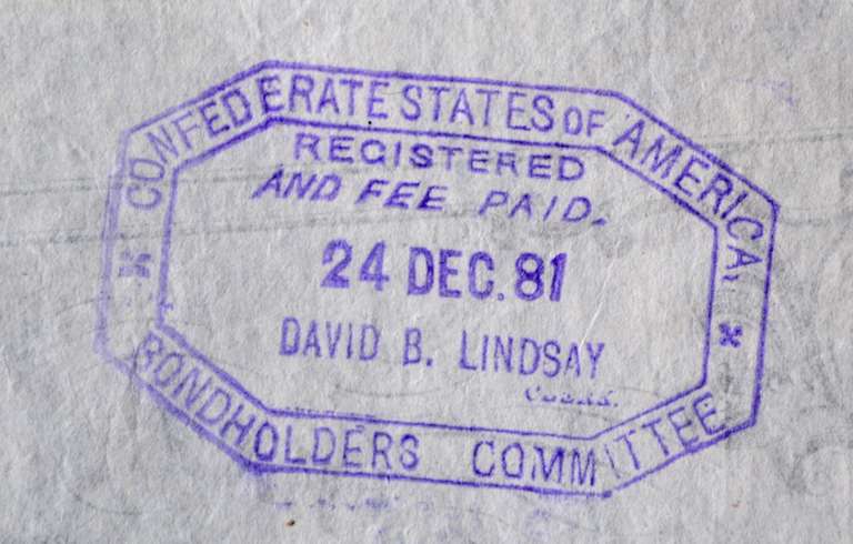 Feb 20 1863 $500 Confederate States Of America Series Coupon Bond