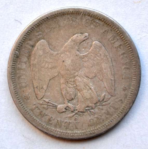 1875 S 20 Cent Type Coin