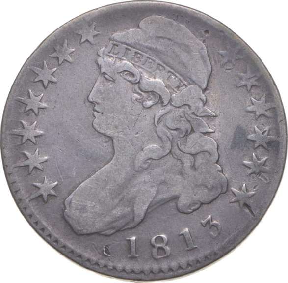 1813 Capped Bust Half Dollar - O-110 1% Off Center