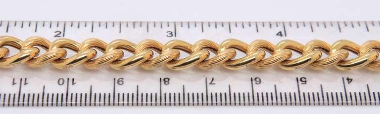 Attractive Yellow Gold Finish Bracelet w Fancy Clasp