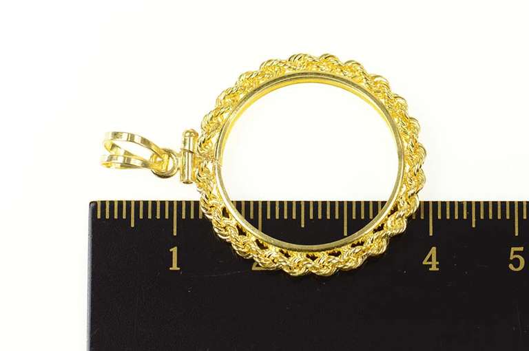 14K Yellow Gold ¼ oz American Eagle $10 Gold Coin Holder Charm/Pendant