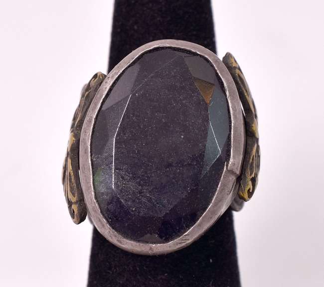 Dreamy Massive 14.07CTS Sapphire Ring in Sterling Silver