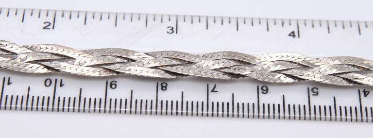 Italian Vintage Sterling Silver Braided Bracelet