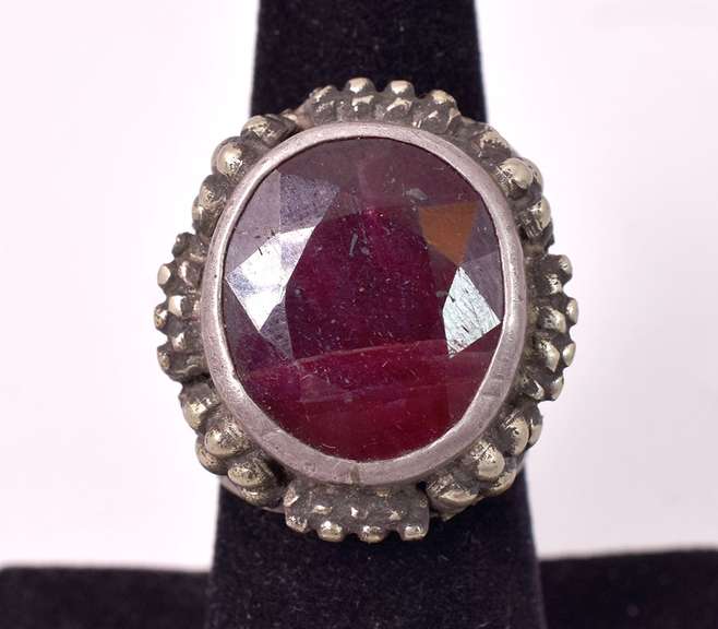 Dreamy 9.73CTS Ruby Ring in Sterling Silver